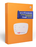 Target Publications Small One Side Ruled & One Side Blank/Unruled Notebooks | 76 Pages | 18 Cm X 24 Cm Approx | Soft Brown Cover