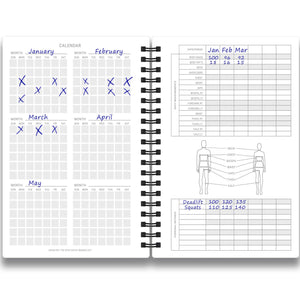 Fitness Journal & Workout Planner - Designed by Experts Gym Notebook, Workout Tracker, Exercise Log Book for Men Women - Blue