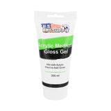 U.S. Art Supply Clear Gel Medium Gloss Acrylic Medium, 200ml (6.7 Ounce) Tube Adds Gloss to your Acrylic Paint
