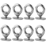 GETIROTE Kayak Track Mount Tie Down Eyelets, 316 Stainless Steel Eye Bolt M6 Kayak Rail Track Mount Accessories for Kayak Canoe 