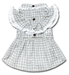 Touchdog I Love Poochi Classical Fashion Plaid Dog Dress, Large, Blue