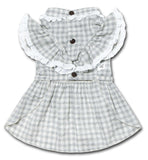 Touchdog I Love Poochi Classical Fashion Plaid Dog Dress, Large, Blue