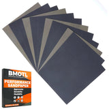 BMOTL 150 Grit Sandpaper Sheets 9x11:12 Pcs Wet Dry Silicon Carbide Coarse Sand Paper for Wood Furniture Finishing Automotive Po