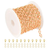 YOUBEIYEE Gold Plated Chain for Jewelry Making Orange Oil Drip Cable Necklace Chains Women Bracelet DIY Jewelry Making Accessori