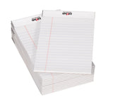 School Smart Junior Legal Pad, 5 X 8 Inches, 50 Sheets Each, White, Pack Of 12 - 027445