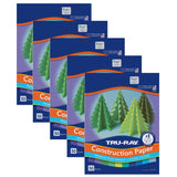 Tru-Ray Construction Paper, Cool Assorted, 9 x 12, 50 Sheets Per Pack, 5 Packs