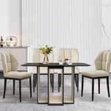 Bekrvio Dining Chairs Set of 4 Mid Century Modern Kitchen Chairs Sillas de Comedor Upholstered Armless Dinner Chair Leather Dini