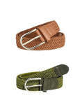 Vtflair MenS & Women Tan,Green Cotton Canvas Stretchable Belt Fit On Upto To 36 Inch(Vt0175)