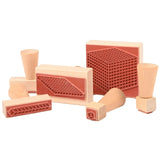 Ready 2 Learn Base 10 Block Stamps - Set Of 6 - Wooden Stamps For Early Math Activities And Diy - Use For Flashcards, Worksheets