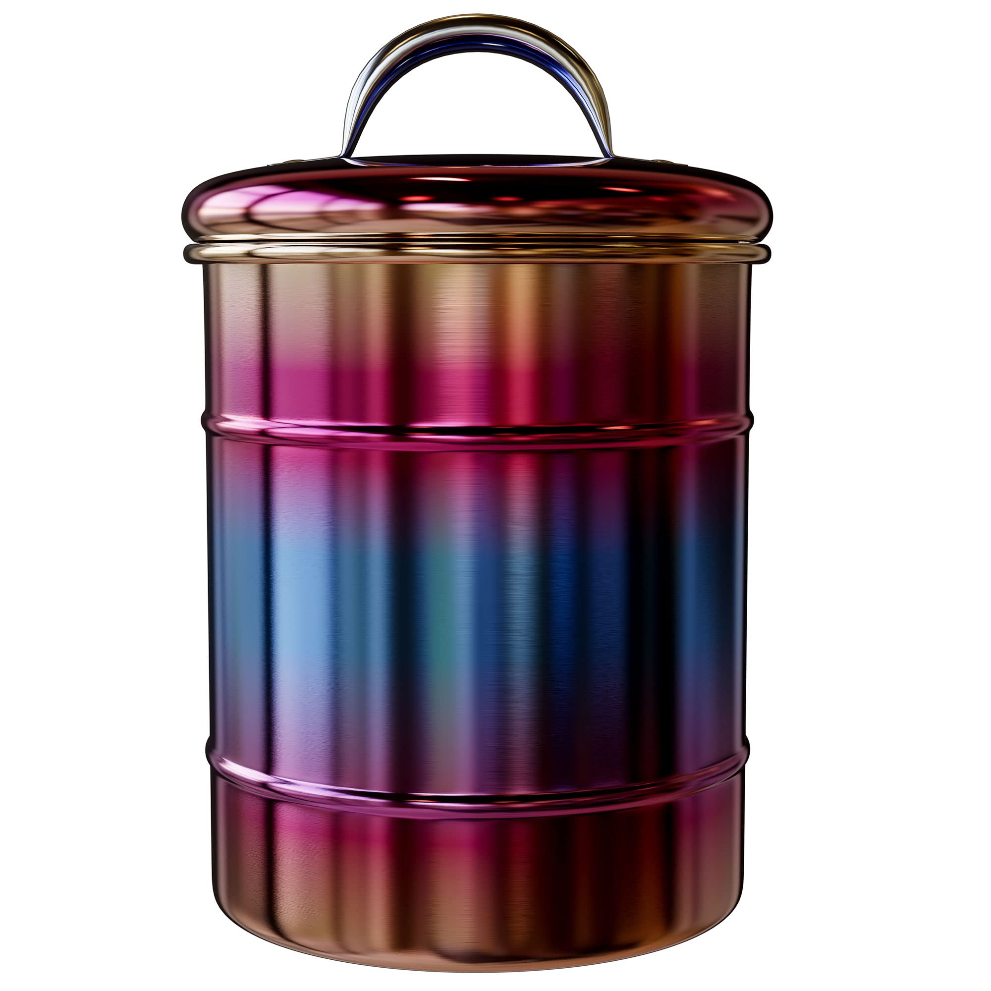 Amici Home Rainbow Metal Storage Canister | Dry Food Storage Container | Airtight Lid | 38 Ounce Capacity | Modern Home D cor |