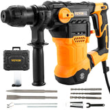 VEVOR 11/4 Inch SDSPlus Rotary Hammer Drill, 13 Amp Corded Drills, Heavy Duty Chipping Hammers w/Vibration Control & Safety Cl