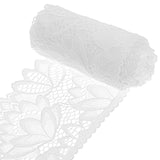 5 Yards White Lace Trim, 4 Inch Wide Elastic Vintage Lace Fabric Trim, 1 Roll Applique White Laces Ribbon for Wedding Dress, Bri