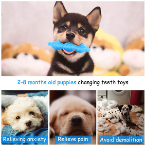Hurray 3 Pack Puppy Chew Toys for Teething Puppies, Puppy Teething Toys, 360 Clean Pet Teeth & Soothe Pain of Teeth Growing, Pup