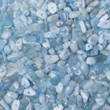 LAIDANLA Aquamarine 400pcs Natural Chip Stone Beads 5-8mm Healing Crystal Irregular Gemstones Drilled DIY Loose Rocks Bead Cryst