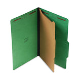 Universal 10212 Pressboard Folder, Legal, FourSection, Emerald Green, 10/Box