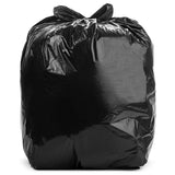 Aluf Plastics 56 Gallon 1.5 MIL (eq) Black Heavy Duty Trash Bags - 43 x 47 - Pack of 100 - For Construction, Industrial, Outdoor