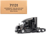 Kenworth T680 76 High Roof Sleeper Cab Truck Tractor Black Transport Series 1/50 Diecast Model by Diecast Masters