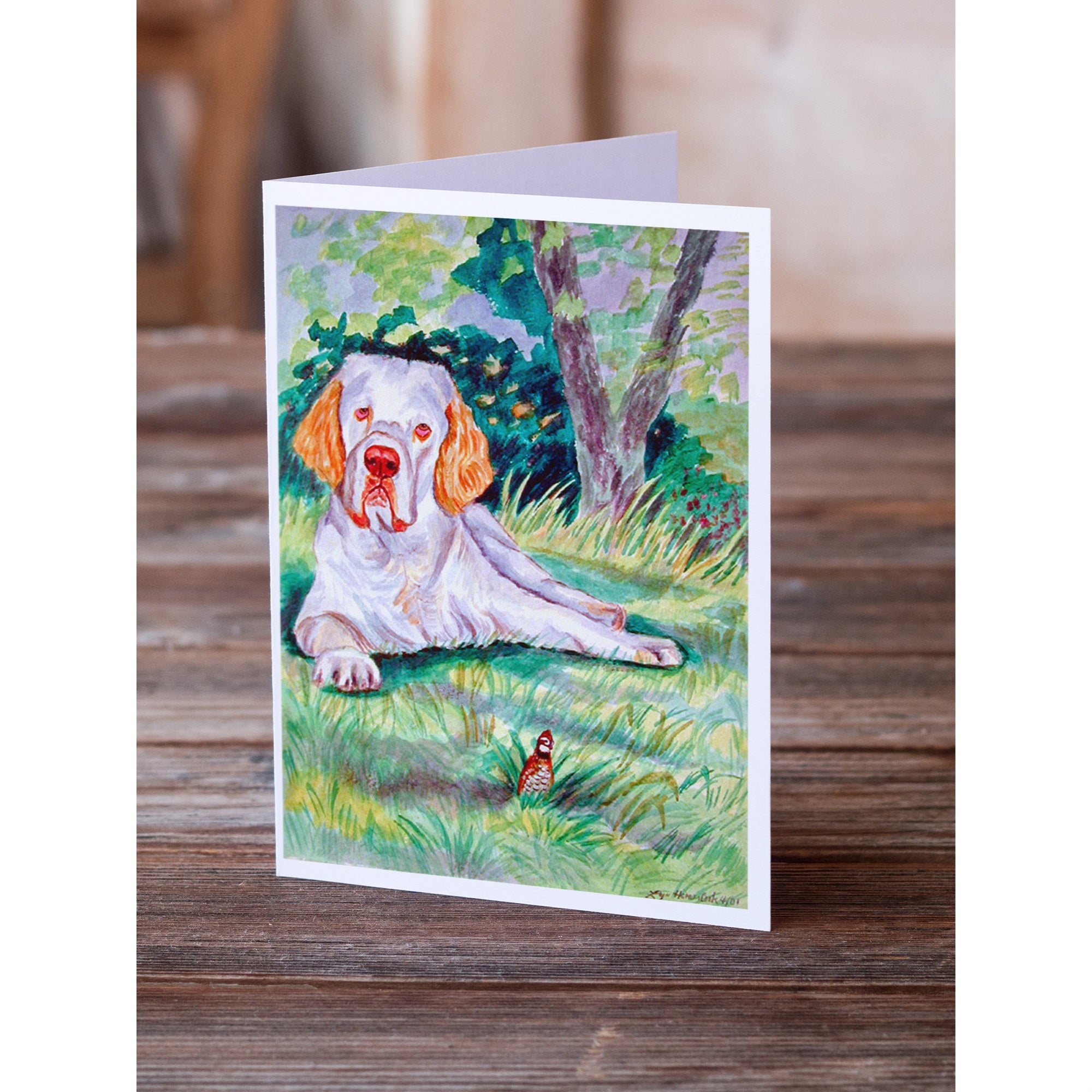 Clumber Spaniel Greeting Cards And Envelopes Pack Of 8