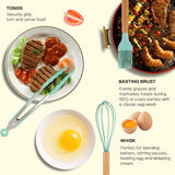 Alitade 12PCS Kitchen Utensil Set Silicone Cooking Utensils Kit Spatula Heat Resistant Wooden Spoons Gadgets Tool for Non-Stick