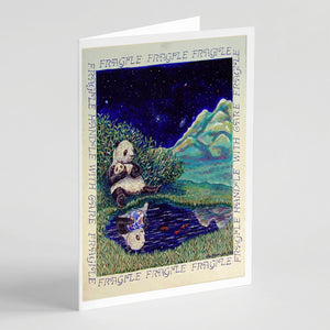 Panda Bear With Baby Greeting Cards And Envelopes Pack Of 8