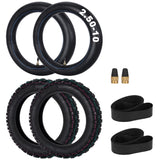 WEIYINGSI 2.50-10 Dirt Bike Tire, 2.5-10 Off-Road Tires and 2.5/2.75-10 Dirt Bike Inner Tubes with TR4 Straight Valve Stem for O