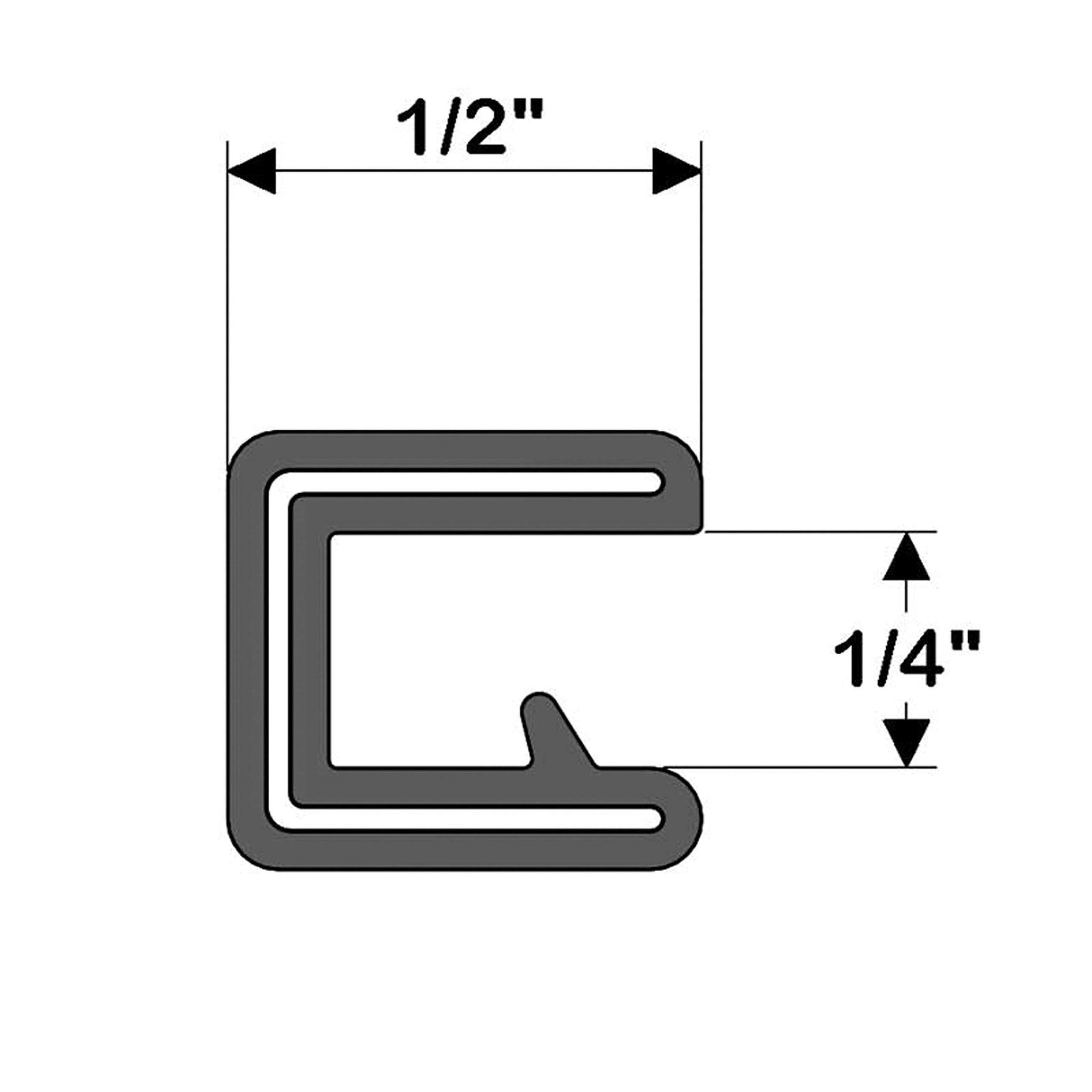 Taco Metals Taco Marine V30-1008B25-1 Flex Trim - 1/2'' X 25' With 1/4'' Opening, Black