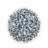 400Pcs Glow in The Dark Letter Beads for Bracelets,4x7mm Bulk Round Acrylic Alphabet Beads for Jewelry Making DIY Decorations Su