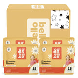 Hello Bello Diapers, Size 5 (27+ lbs) Superstars - 72 Count Value Pack of Premium Disposable Baby Diapers, Hypoallergenic with S