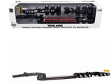Trail King TK170 Hydraulic Detachable Gooseneck Lowboy Trailer Black with Jeep and Booster Transport Series 1/64 Diecast Model
