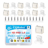 CQRobot JST SH SMD 1.0 mm Pitch 3-Pin Electronic Computer Connector IC Male Plugs, Female Sockets Housing and T-Shaped Crimp Ter
