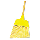 Boardwalk 932ACT Angler Broom, Plastic Bristles, 53Inch Wood Handle, Yellow, 12/Carton