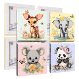 UMOART Animals Framed Paint by Numbers for Kids 8-12 - 4Pack Animals Paint by Numbers Adults, Paint by Numbers Kits on Canvas, D