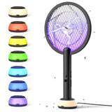 YISSVIC Electric Fly Swatter Bug Zapper Racket 4000V LED Screen Dual Modes Fly Zapper Rechargeable for Indoor Home Office Backya