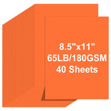 Cardstock 8.5 X 11, 40 Sheets Pumpkin Orange Card Stock, 65lb/ 180gsm Copy Paper, Cardstock Printer Paper for Art, Drawing, Invi