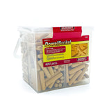 Milescraft 53460003 5346 Dowel Pin Bucket-375 Wooden Dowels-1/4in (200 pcs.) -5/16in (100pcs.)-3/8in Dia. (75pcs.) Made of Hardw