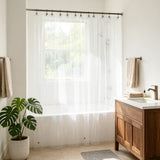 Barossa Design Super Long Clear Shower Curtain Liner 72 Wide x 108 Height - See Through Plastic Bath Curtain with Metal Grommets
