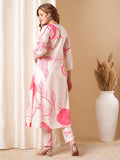 Gosriki Women'S Cotton Blend Anarkali Printed Kurta With Pant (Santra Pink-Vks-01-Gs_S_Pink_Small),Pink,,B0D9WFCFFD