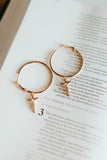 Crucifix Hoop Earrings