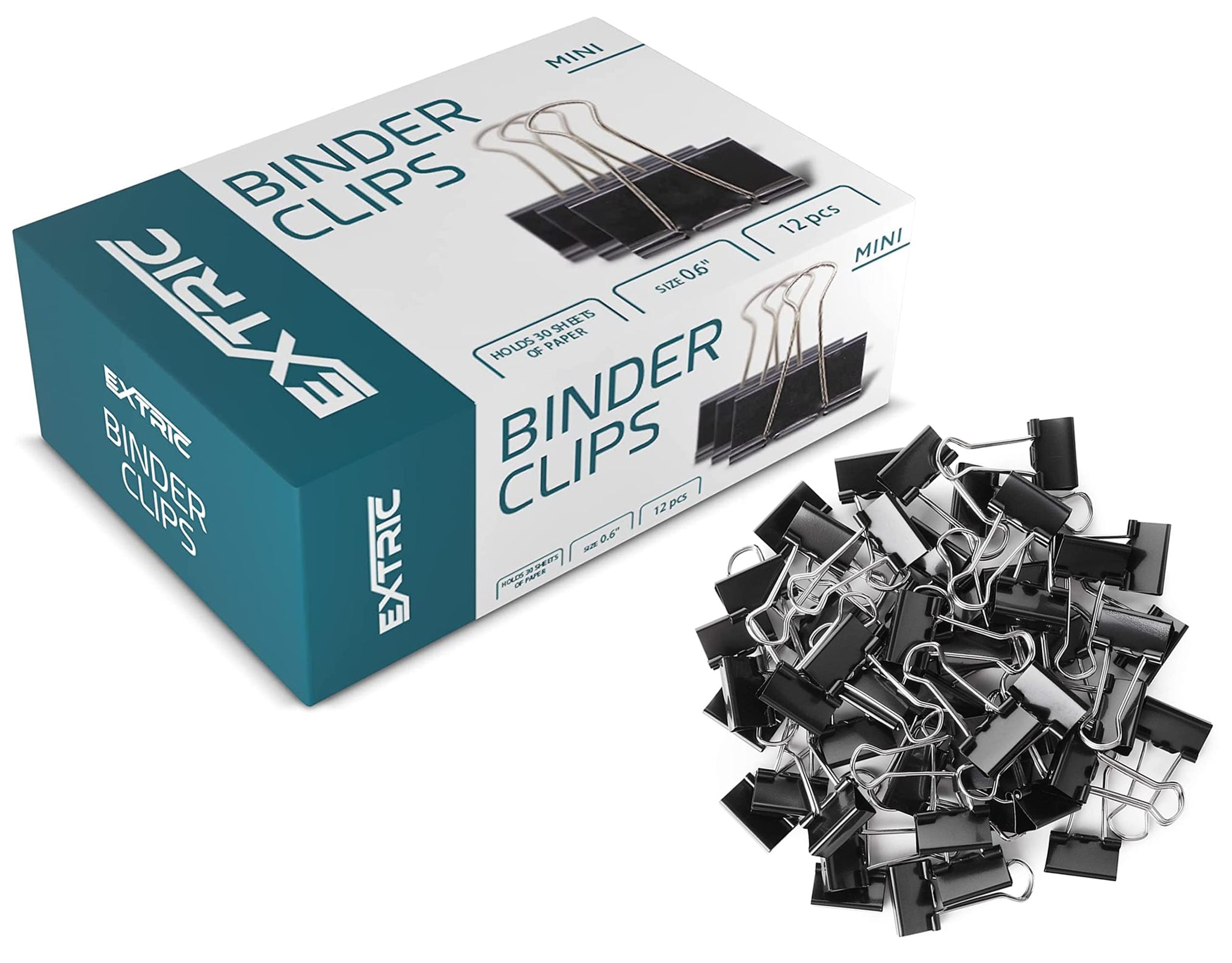 Binder Clips - 60 Mini Binder Clips, Mini Clips, Binder Paper Clips, Binder Clip, Clips Office Supplies