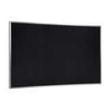 Ghent Bulletin Board, Recycled Rubber, Aluminum Frame, 36.0 x 46.5, Solid Black Rubber, ATR34BK