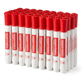 Amazon Basics Low-Odor Dry Erase Whiteboard Markers, Fine Tip, Red, 36 Count