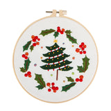 Ecomistiq Embroidery Stitch Set For Adults Xmas Tree | Kits Hand & Needlecrafts Yarn