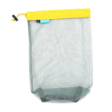 Ecomistiq Ultra Light Stuff Sacks Nylon Mesh Drawstring Storage Bag For Travel Yellow L| Storage| & Hiking | Outdoor Sports |Spo
