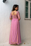 Wedani Pink Georegtte Anarkali Gown For Women,Pink,M,Georgette,anarkali,