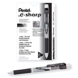 Pentel eSharp Mechanical Pencils, 0.5 mm, 72% Recycled, Black, Pack Of 12