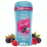 Secret Fresh Antiperspirant Deodorant for Women, 72hr Breathable Sweat & Odor Protection, Instant Freshness & Gentle, PH Balancing Minerals, Clear Gel, Refreshing Berry Scent, 3.4 oz