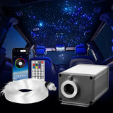 VEVOR 16W Starlight Headliner Kit, 550pcs*0.03in*9.8ft, Twinkle Fiber Optic Star Ceiling Lights for Car Roof, Remote Control, Bl