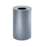 Safco 9677NC OpenTop Waste Receptacle Round Steel 35gal Black Speckle