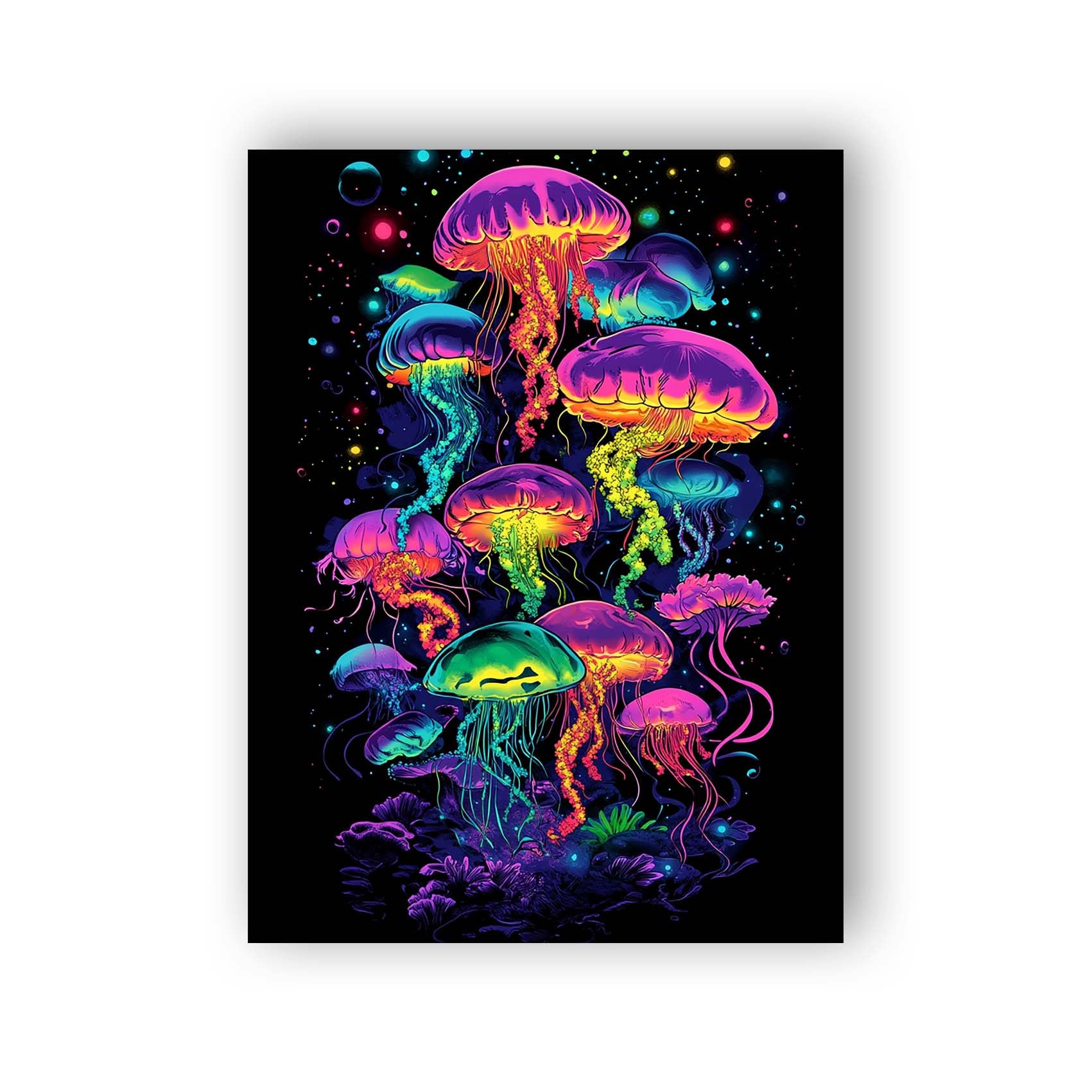 Wergund 5D DIY Diamond Art Jellyfish, Diamond Art Kits for Adults Animal, Diamond Painting Full Drill Crystal Rhinestone Embroid