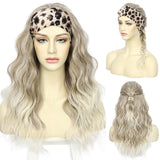 SAPPHIREWIGS Headband Wig for Women Body Wave Synthetic Headband Wig Highlight Brown with Tips Glueless Heat Resistant Fiber Nat